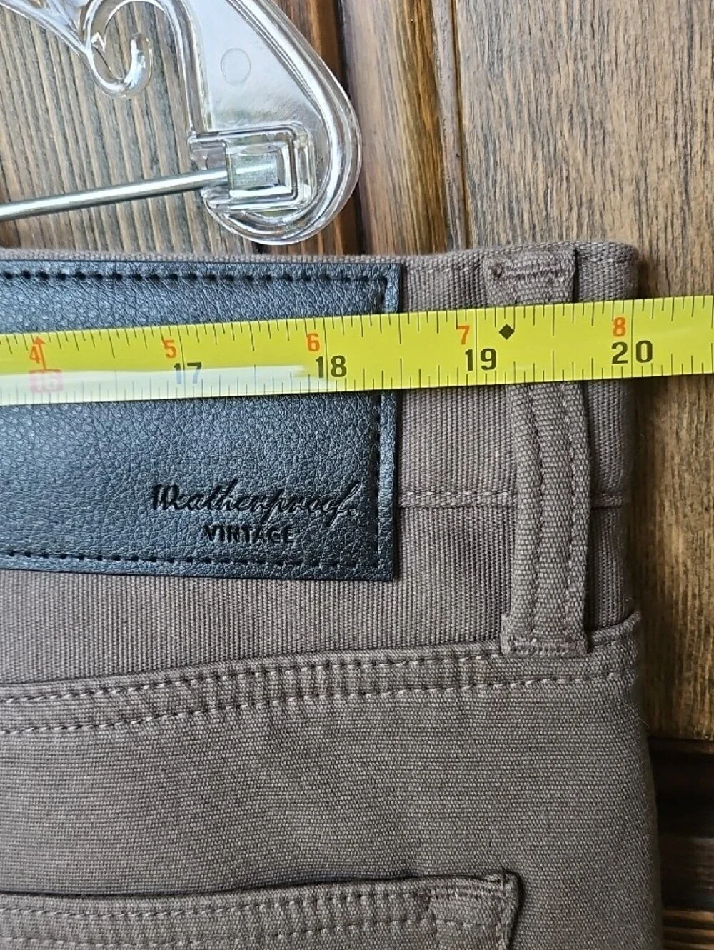 Weatherproof Brown Casual Pants with Black Waist Patch